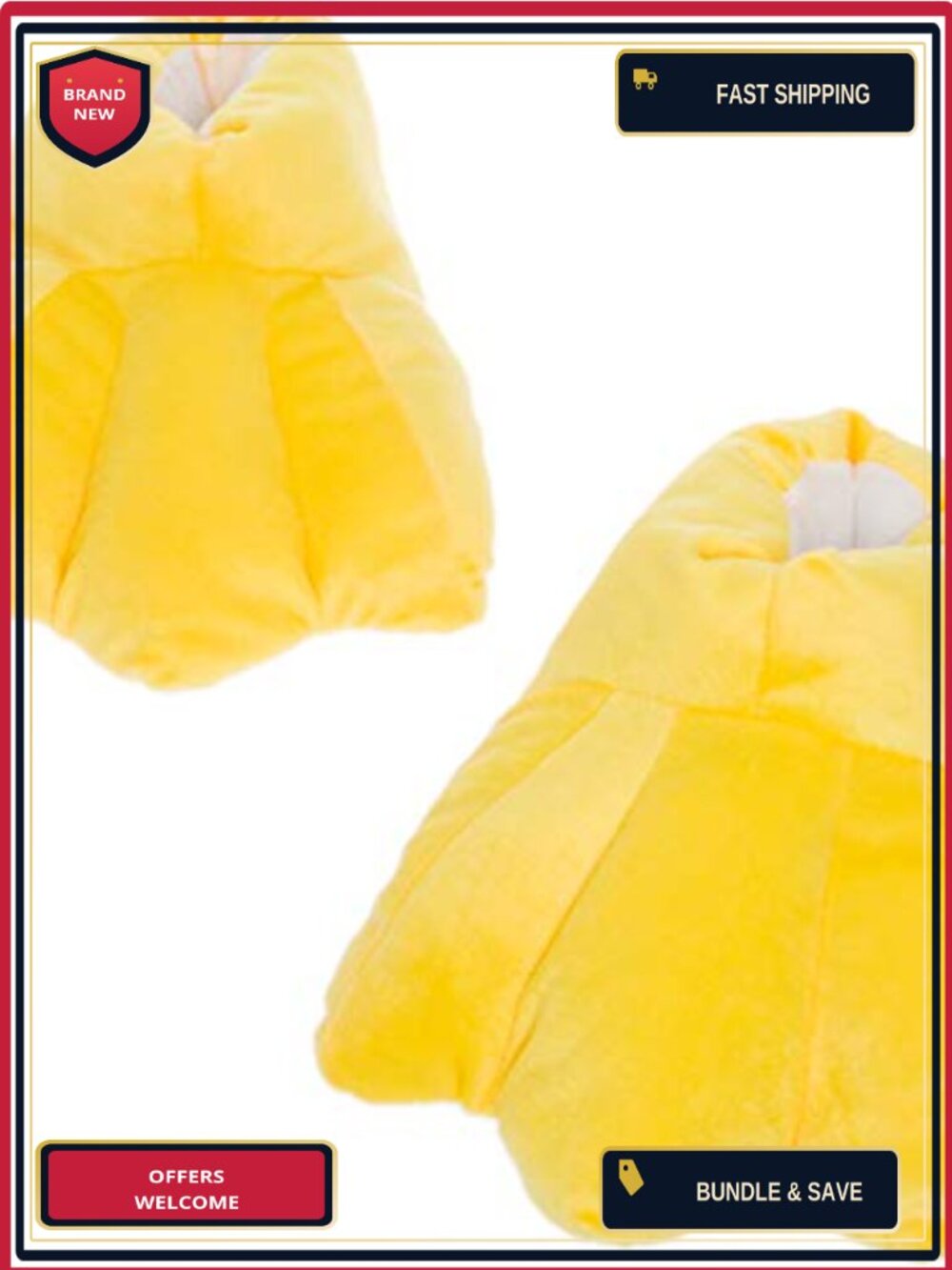 Plush Duck Feet Animal Costume Slippers Comfort Foam Slip On House Shoes